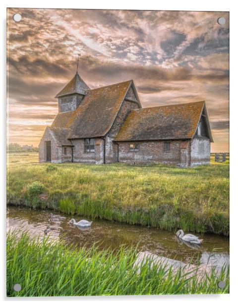 St Thomas A Beckett church Acrylic by James Eastwell