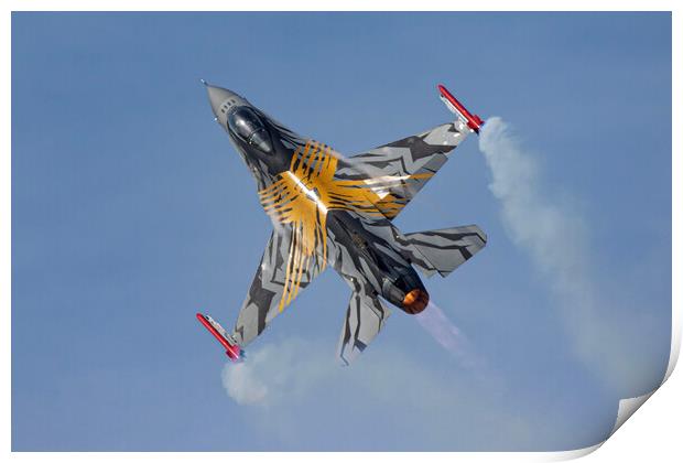 Belgian F-16 Fighting Falcon Print by J Biggadike