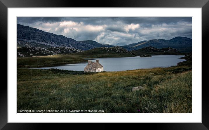 Lock Stack and Arkle in Scottish Highlands Framed Mounted Print by George Robertson