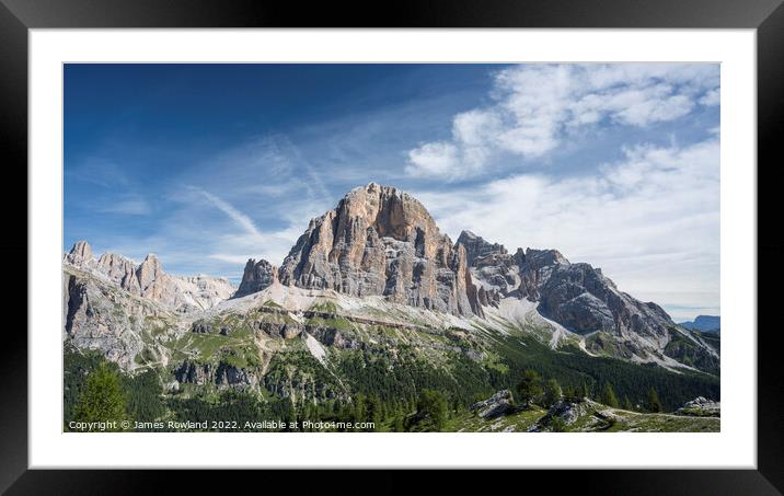 Tofana di Rozes, Dolomites Framed Mounted Print by James Rowland