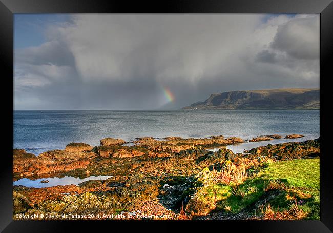 Garron Point, County Antrim Framed Print by David McFarland