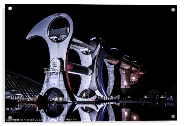 The Falkirk Wheel Acrylic by Al Wood