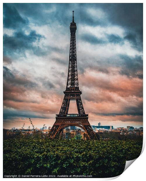 Trocadero Eiffel Tower Viewpoint, Paris Print by Daniel Ferreira-Leite