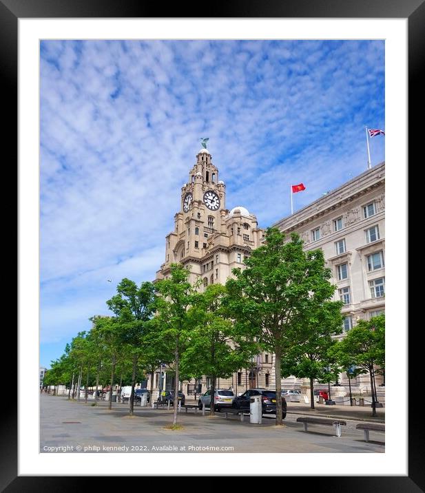 The Royal Liver Building  Framed Mounted Print by philip kennedy