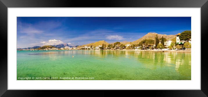 Majestic View of Pollensa Bay - CR2204-7407-ORT Framed Mounted Print by Jordi Carrio