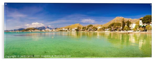 Majestic View of Pollensa Bay - CR2204-7407-ORT Acrylic by Jordi Carrio