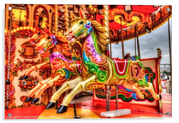 Liverpool Carousel  Acrylic by David Pyatt