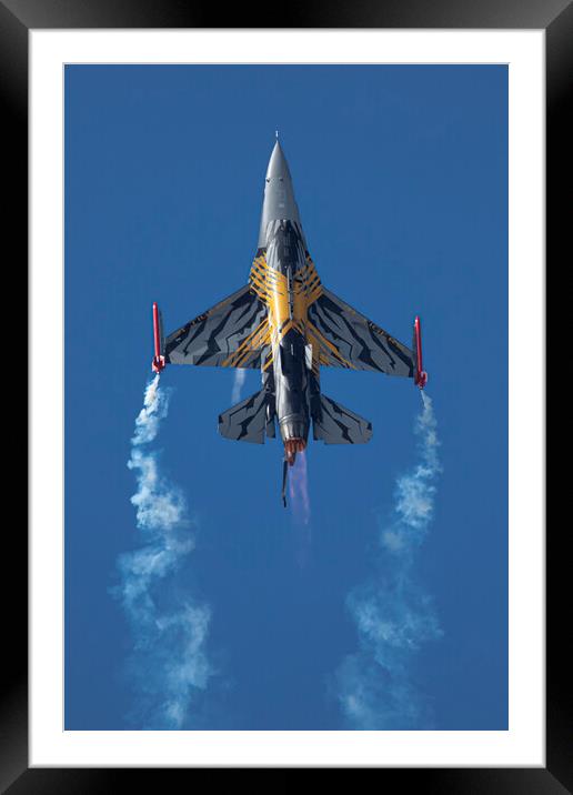 Belgian F16 Fighting Falcon Framed Mounted Print by J Biggadike