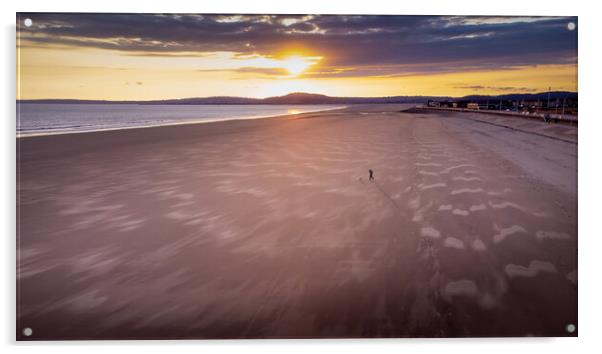 Alone on a beach Acrylic by Leighton Collins
