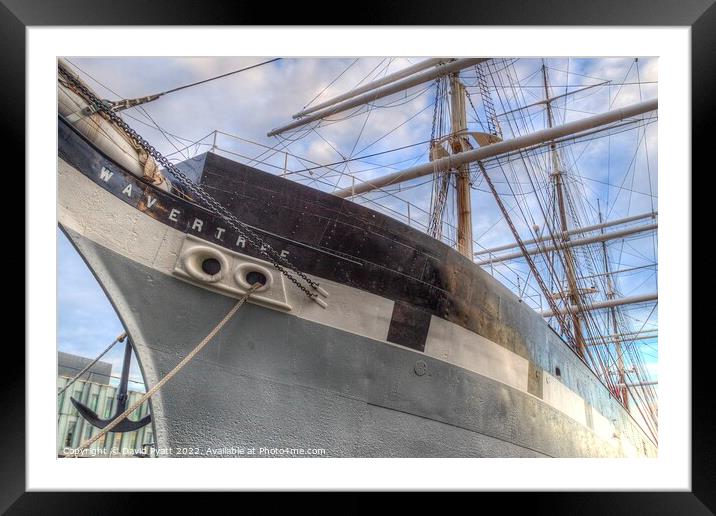 Wavertree Ship New York Framed Mounted Print by David Pyatt