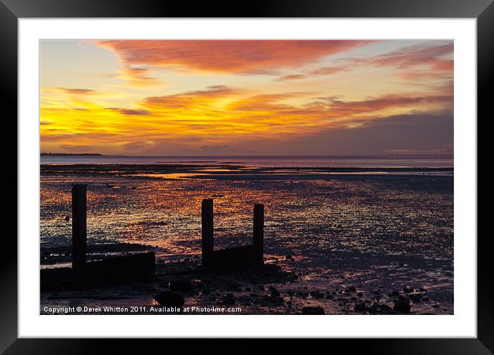 Tay Sunrise Framed Mounted Print by Derek Whitton