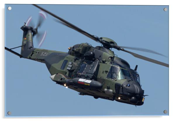 German Army NH90 Helicopter Acrylic by J Biggadike