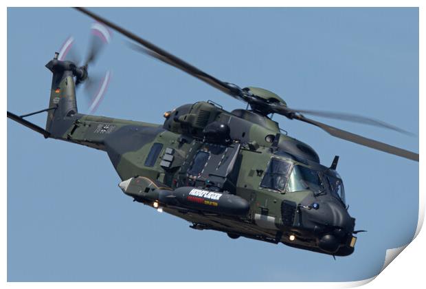 German Army NH90 Helicopter Print by J Biggadike
