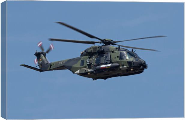 German Army NH90 Helicopter Canvas Print by J Biggadike