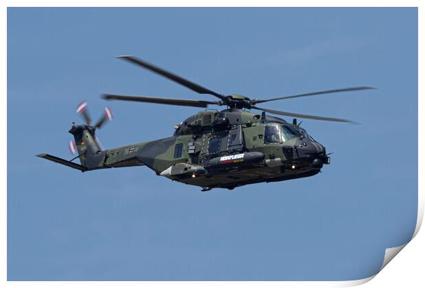 German Army NH90 Helicopter Print by J Biggadike