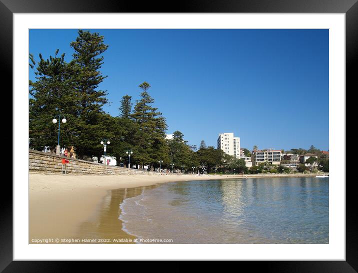 East Manly Cove Beach Framed Mounted Print by Stephen Hamer