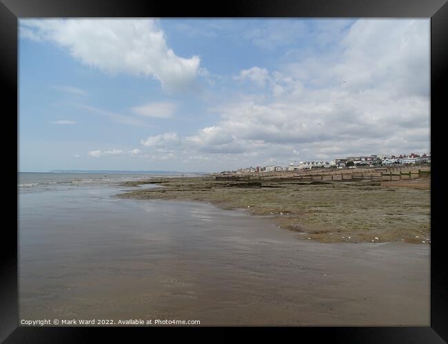 Tidal Space in Bexhill Framed Print by Mark Ward