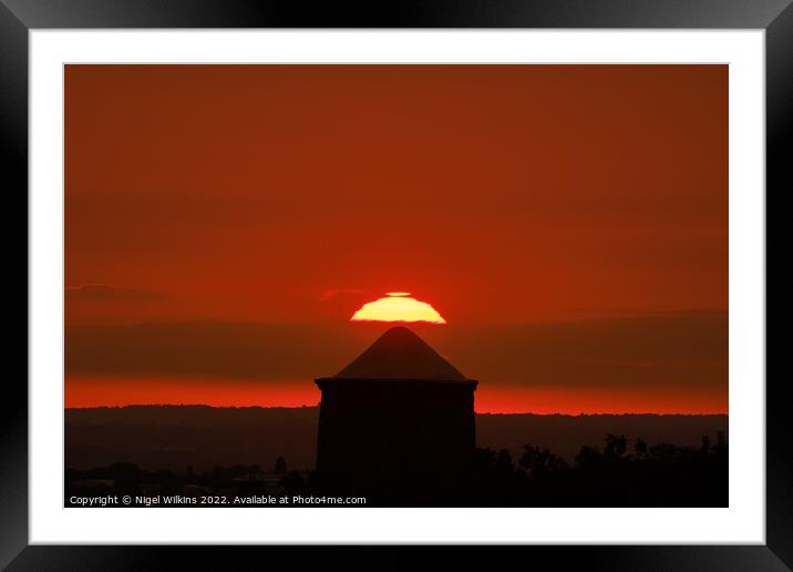 Burton Dassett Sunset Framed Mounted Print by Nigel Wilkins