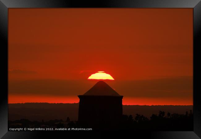 Burton Dassett Sunset Framed Print by Nigel Wilkins