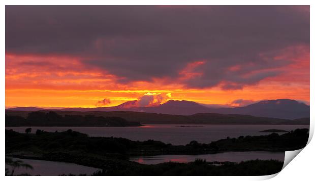Craobh Haven Sunset. Print by Tommy Dickson