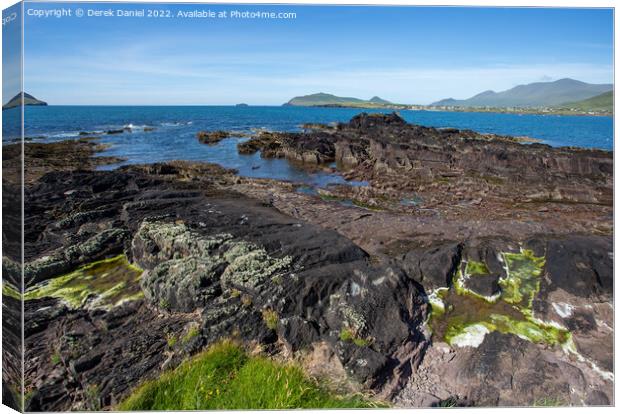 Rocky Shoreline at Wine Strand, Ballyferriter Canvas Print by Derek Daniel