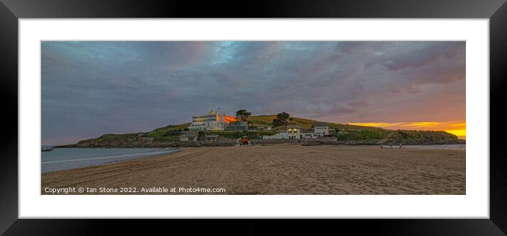 Sunset at Burgh Island (panorama) Framed Mounted Print by Ian Stone
