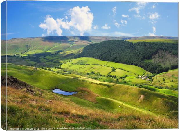 Alport Dale Derbyshire  Canvas Print by Alison Chambers