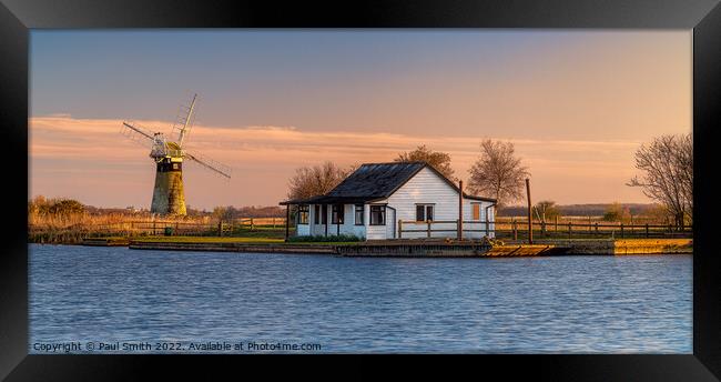 Sunset at Thurne Mill Framed Print by Paul Smith
