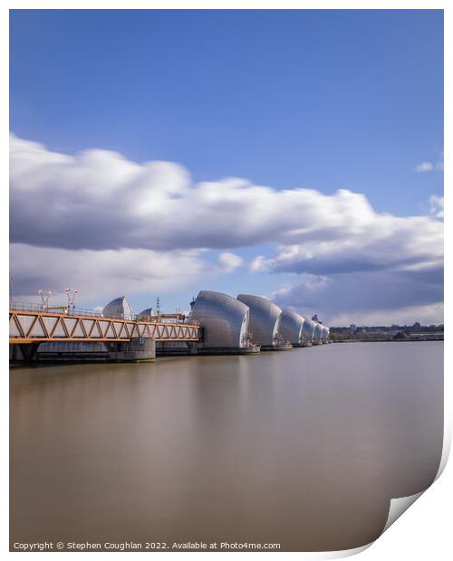The Thames Barrier, London Print by Stephen Coughlan