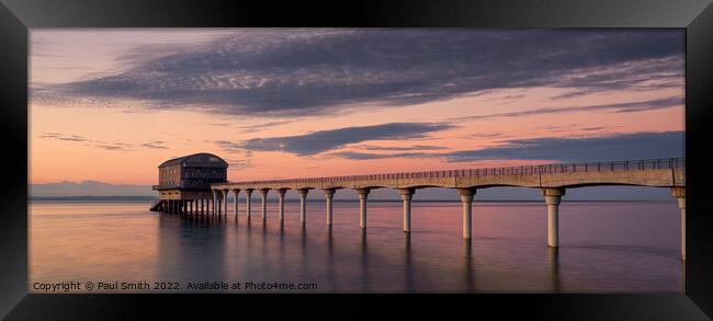 Bembridge Pier Sunset Framed Print by Paul Smith