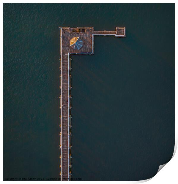 Yarmouth Pier by Drone Print by Paul Smith