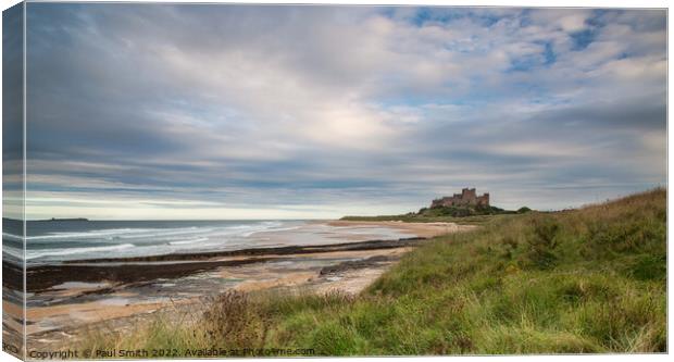 Bamburgh Castle, Northumberland Canvas Print by Paul Smith