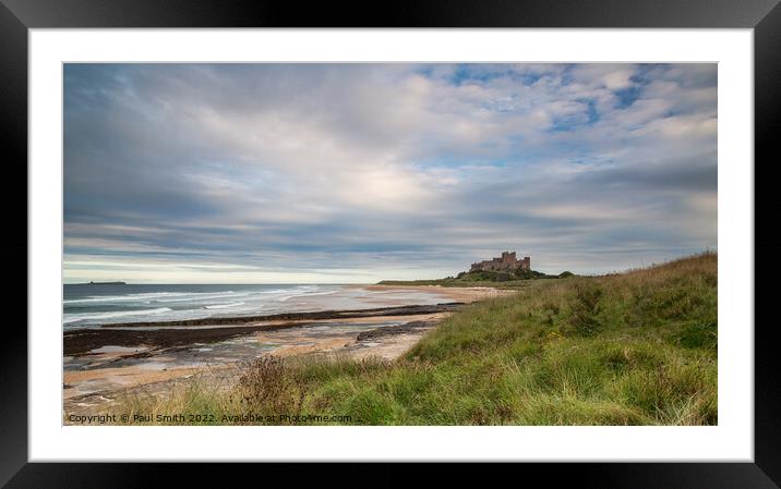 Bamburgh Castle, Northumberland Framed Mounted Print by Paul Smith