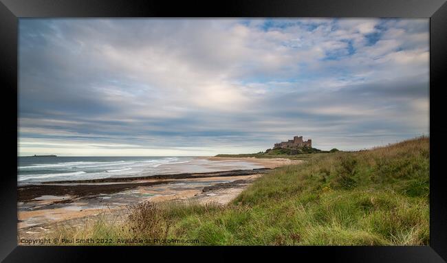 Bamburgh Castle, Northumberland Framed Print by Paul Smith