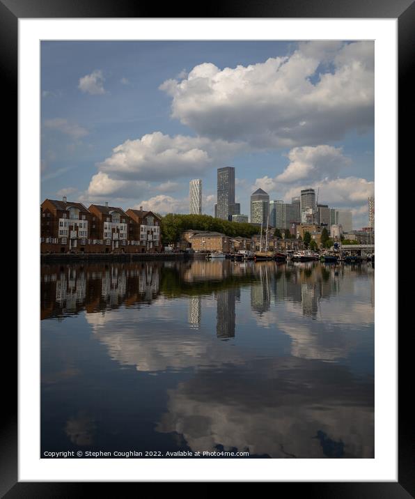 View from Greenland Dock Framed Mounted Print by Stephen Coughlan