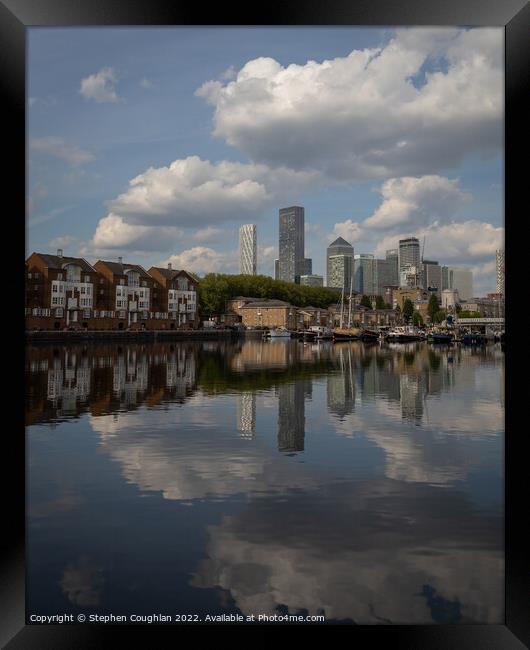 View from Greenland Dock Framed Print by Stephen Coughlan