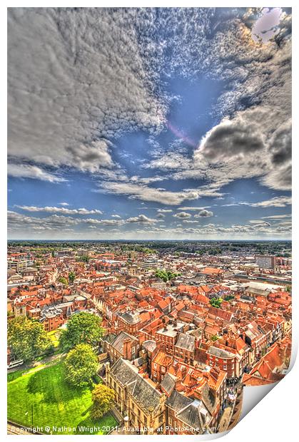 York from above Print by Nathan Wright