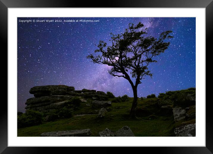 Dartmoor Milky Way Framed Mounted Print by Stuart Wyatt