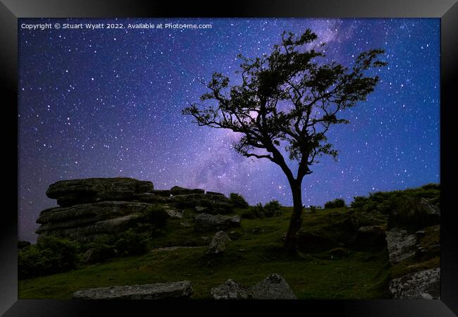 Dartmoor Milky Way Framed Print by Stuart Wyatt