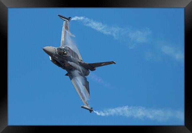 F-16 Fighting Falcon Zeus Demo Team Framed Print by J Biggadike