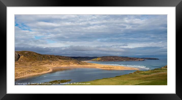 Torrisdale Bay on the north coast of Scotland Framed Mounted Print by George Robertson