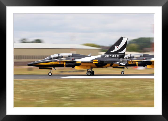 ROKAF Black Eagles Take Off Framed Mounted Print by J Biggadike