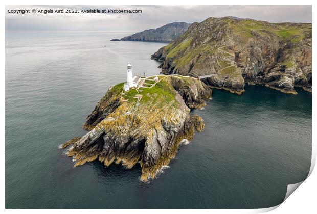 South Stack Lighthouse. Print by Angela Aird
