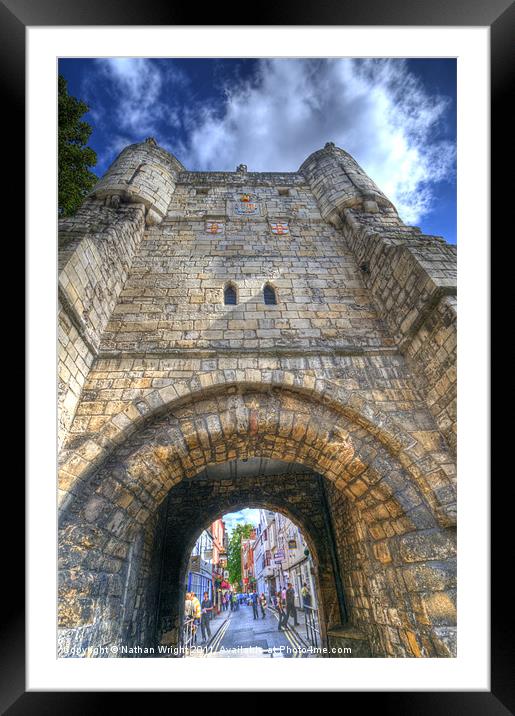 York archway Framed Mounted Print by Nathan Wright