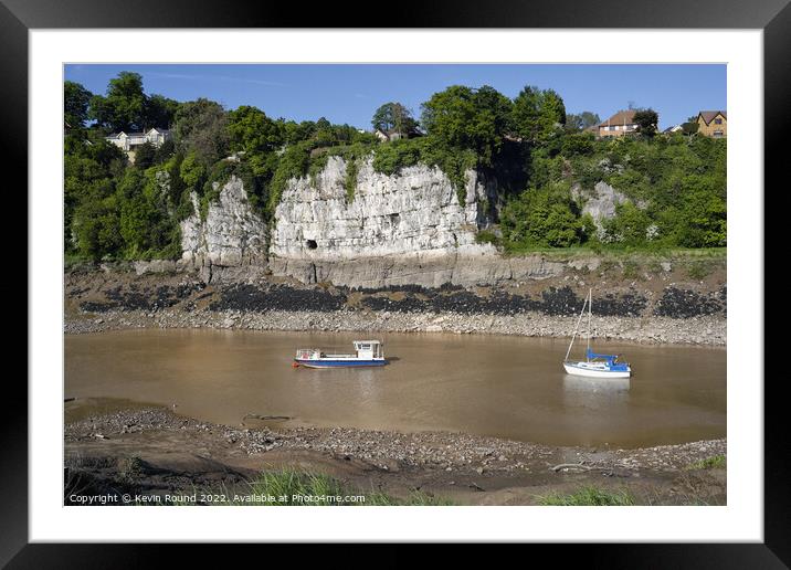 Boats River Wye Chepstow Wales Framed Mounted Print by Kevin Round