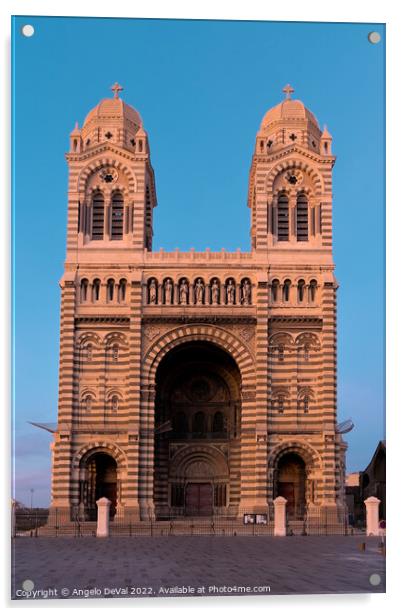 La Major Cathedral in Marseilles Acrylic by Angelo DeVal