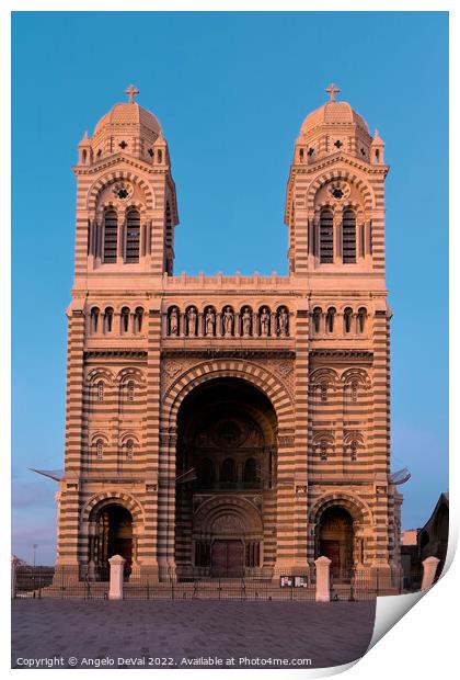 La Major Cathedral in Marseilles Print by Angelo DeVal