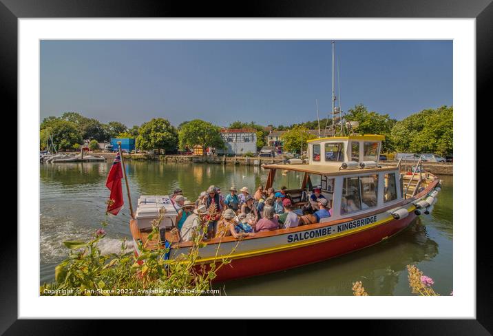 Ferry boat to Salcombe  Framed Mounted Print by Ian Stone