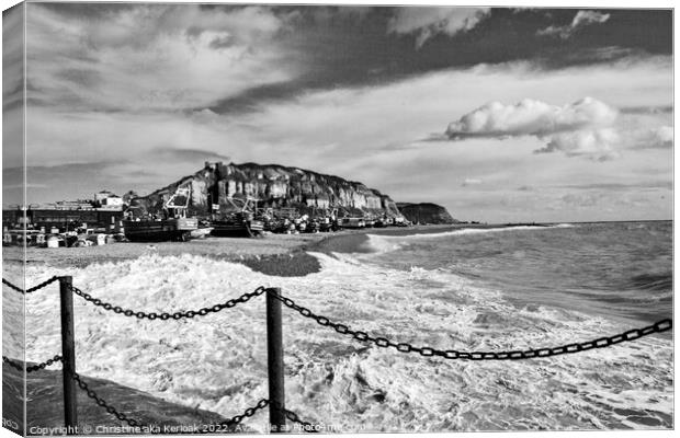 The Stade, Old Town, Hastings Canvas Print by Christine Kerioak