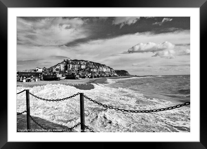 The Stade, Old Town, Hastings Framed Mounted Print by Christine Kerioak